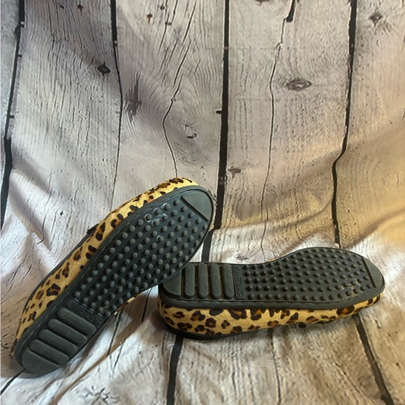 Minnetonka Women’s Authentic Cow Hair Leopard Print Moccasins Size 5.5 GUC - Picture 9 of 12